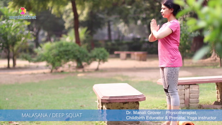 Dr. Manali explains the Malasana or the Yoga Squat and its benefits in pregnancy and how it makes the labor easier